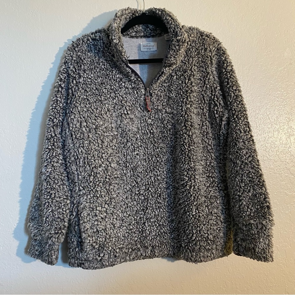 Warm and Cozy Gray Fleece Pullover